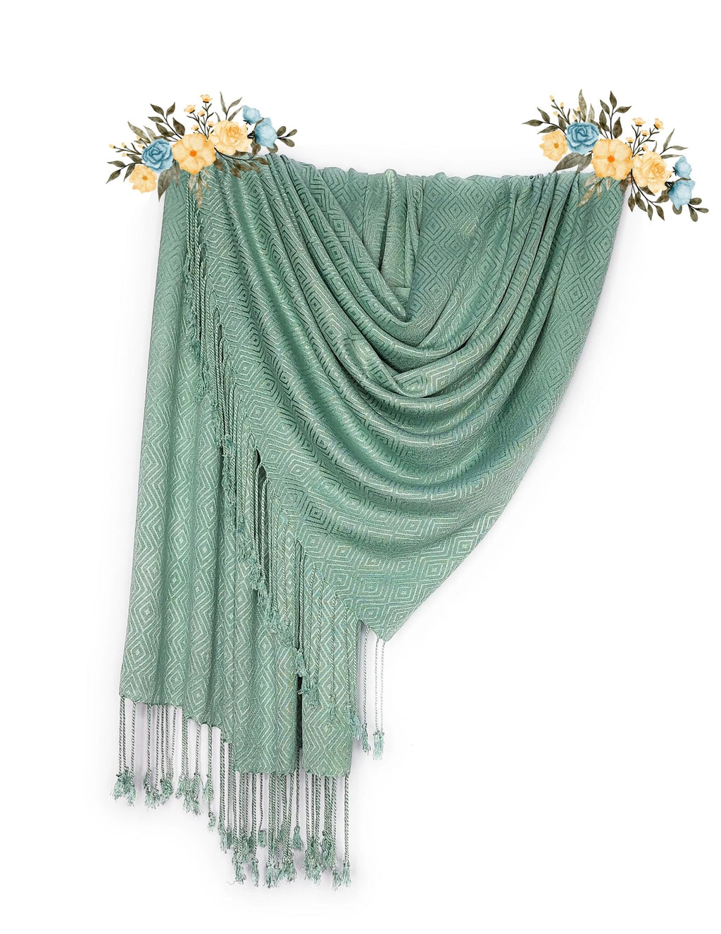 Chandwasia Soft Viscose Dobby Weave Stole and Shawl Lightweight Fashion Scarf for Girls Women and Men All Season Wear