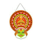 Artvibes Kathakali Cultural Dance Wooden Wall Hanging Art Item For Living Room | Traditional Artwork | Wall Art For Hall | Wall Poster | Graphic Art | Ethnic Wall Decor | Gift Items (WH_8607N)