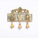 KridayKraft Tirupati Door Hanging Shankh Chakra Namah Latkan Gold Plating Antique Decorative for Home,Office & Room,Showpiece Figurines,Religious Idol..., 15 cm , 3 cm