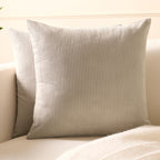 Encasa XO Corduroy Cushion Covers, Boho Pillow Covers, No Inserts Grey