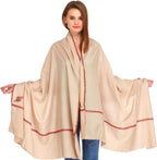 Exotic India Women's Shawl (SWJ26-whitecap-gray_Multi_Free Size)