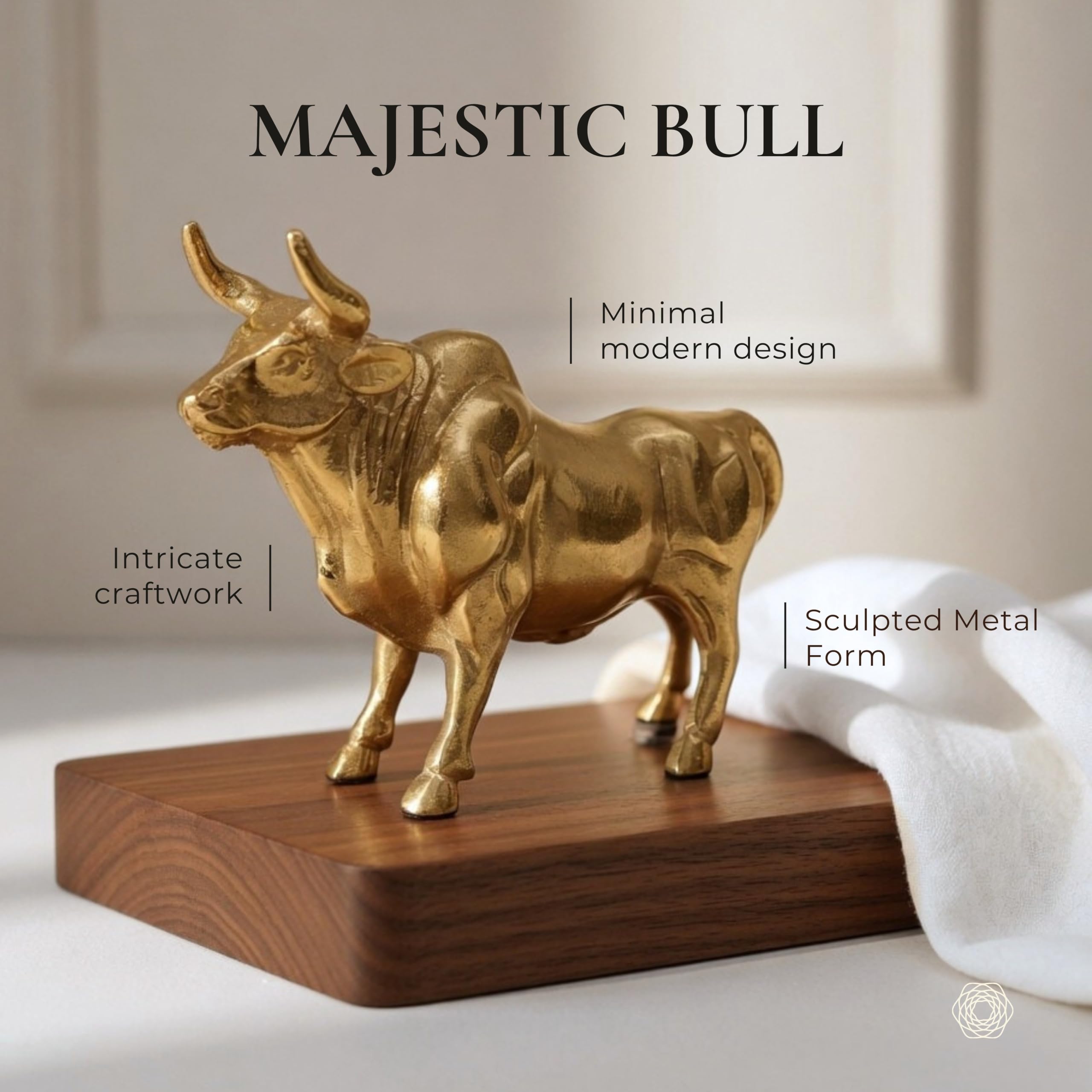 BEHOMA Metal Bull Decorative Figurine Showpiece