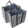 VORIYO Travel Shopping Grocery Tote Bag Foldable for Multipurpose Shopper Bag Eco Cotton Daily Use with Strong Handles (Pack Of 2, Grey)(TV02SB)