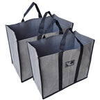VORIYO Travel Shopping Grocery Tote Bag Foldable for Multipurpose Shopper Bag Eco Cotton Daily Use with Strong Handles (Pack Of 2, Grey)(TV02SB)