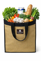 Canvas Shopping Bag Big Heavy Duty Large Eco Cotton Cloth Grocery Shopping Bag for Men Ladies Vegetable Milk Fruits with Hand Carry Handle Lunch Box Jhola Tote Bags Small Size 40x38x14