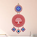 Artvibes Tree of Life Evil Eye Wall Hanging for Home Entrance Decor | Nazar Battu Protection Hanging for Living Room Bedroom Office | Vastu Positive Energy MDF Decorative Gift (WH_85122N)