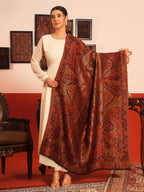 Pashmoda Women Naazneen Kaani Wool Blend Kashmiri Zari Shawl (Size: 40x80in, 101x203cm) ZSS09