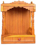 ANCHARA Wooden Plywood Mandir for Pooja Home Decoration Beautiful Temple (Hight 52 X 40 X 25 CM) White