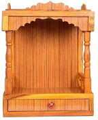 ANCHARA Wooden Plywood Mandir for Pooja Home Decoration Beautiful Temple (Hight 52 X 40 X 25 CM) White