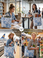 Velmora Cotton Tote Bag for Women & Men | Reusable Shopping Bag with Printed Design | Lightweight Fabric Carry Bag with Comfortable Handles | Grocery Shopping Book Work Travel College Everyday Use