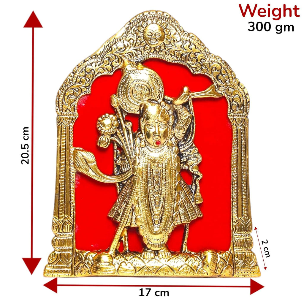 KridayKraft Lord Shree Nath ji (Krishna) Metal Statue/Murti for Temple Pooja Home Office Décor Religious Idols Decorative Showpiece Figurines for Table Top Sculpture & Pooja Gifting Purpose...