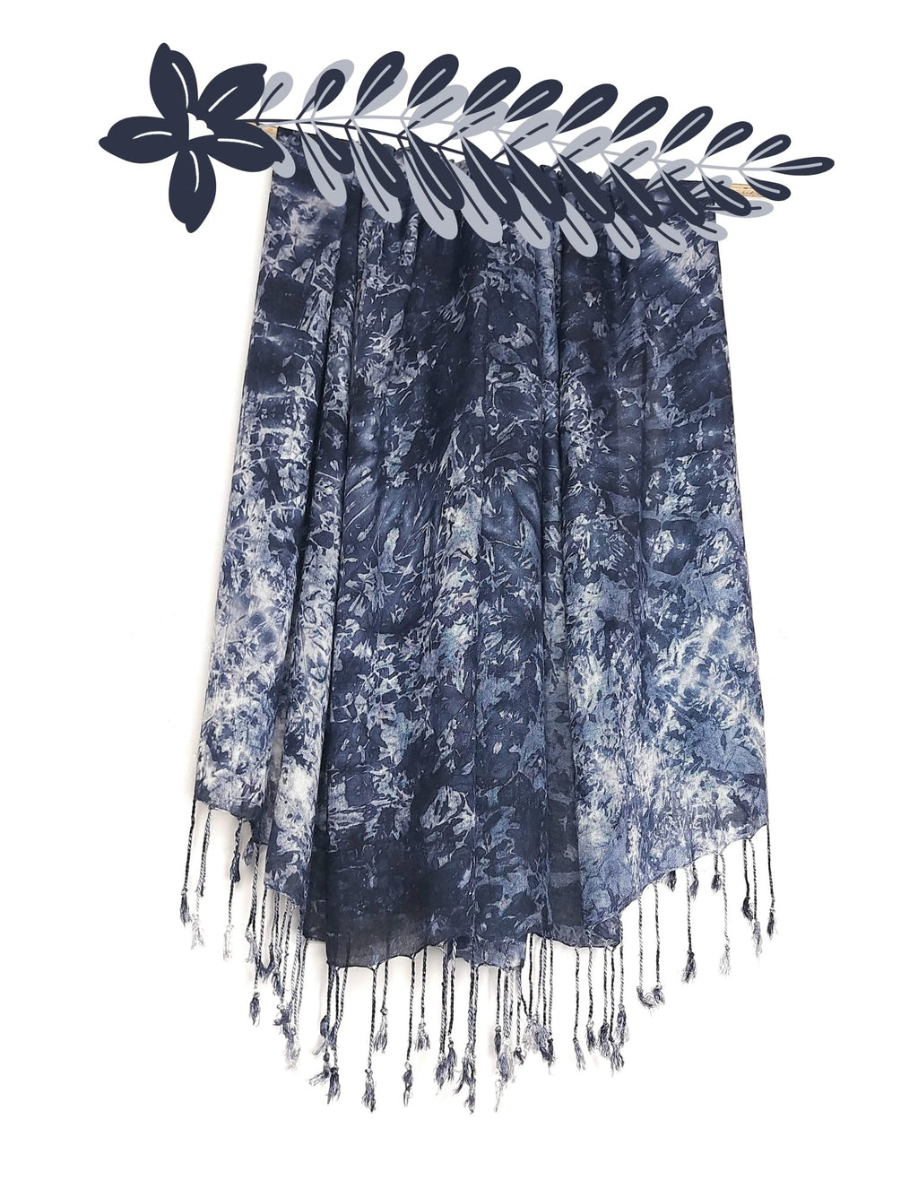 Chandwasia Rayon Shades Shibori Pattern Scarf, Scarves, Viscose Fabric Stole & Shawl Design for Men & Women for Summer & Winters