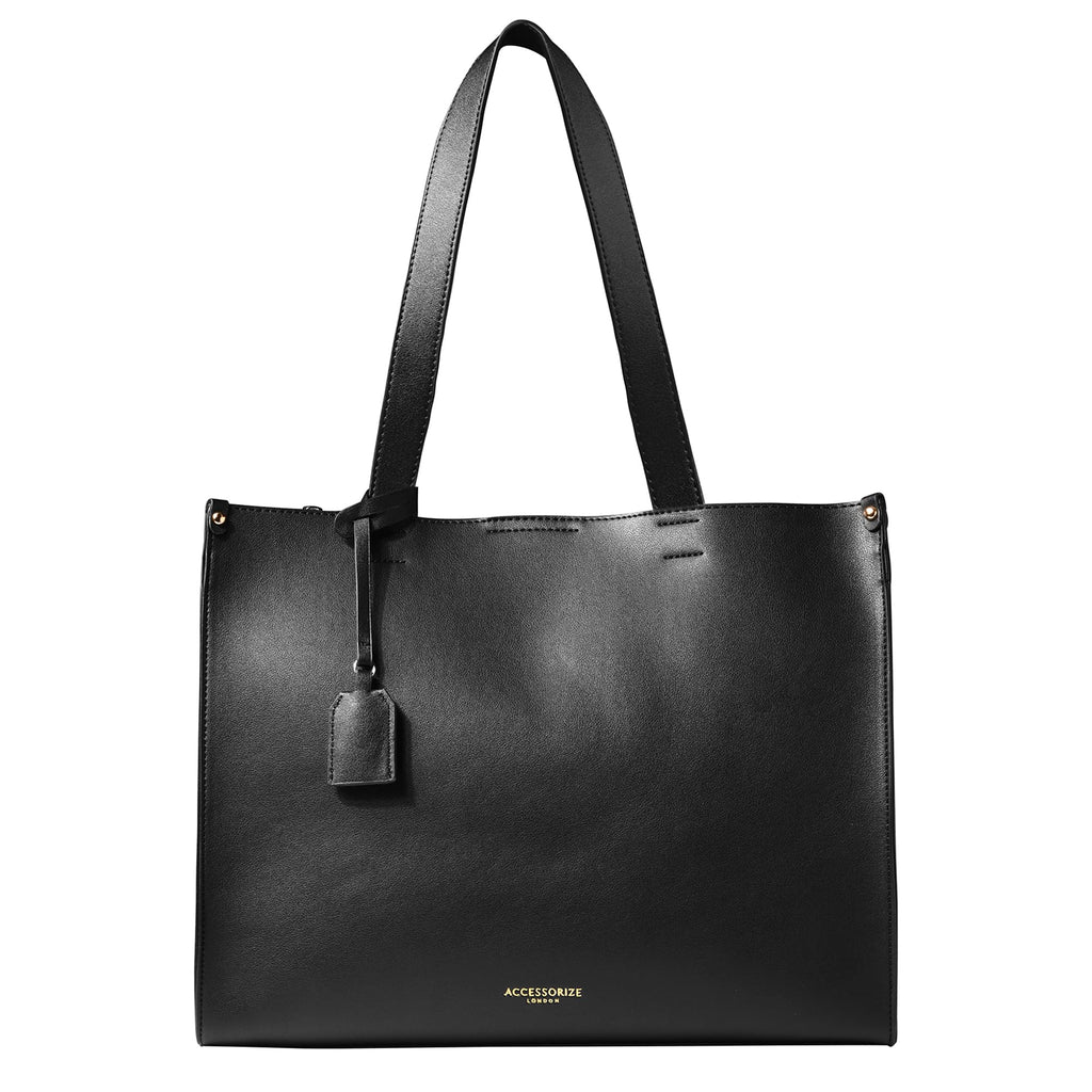 Accessorize London Women's Brown Large Tote Bag for Office| tote bags for women office use |Work bag for woman Stylish |Shoulder bag for ladies