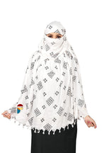PRACHARAN Cotton Innovative Stylish Chex & Dot Printed Pattern Fancy Scarf With Sun Protection Cover Face Cotton Driving Scarf for Women's and Girls