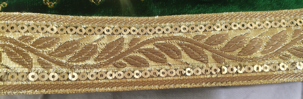 Lakshmi Maa Collection Rumala Sahib Double Set Velvet Green with Beautiful Wide Golden gota Set of 4 PEC