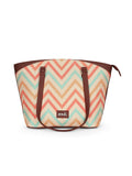 ZOUK WavBeach Printed Vegan Multicolor Classic Travel Tote For Women's Ladies