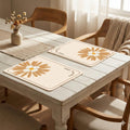 YELONA Leather Dining Table Placemats Set of 2 – Waterproof, Heat Resistant, Anti-Slip, Easy to Clean Table Mats for Dining Table, Kitchen & Home Décor (Ivory White, 40 x 30 cm) Kafalo