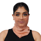 KETKAR Women's Spring Summer Face Scarf Bandana Net Mask Soft Cashmere Neck Scarves_Free Size(Pack Of 02,Grey And Beige)