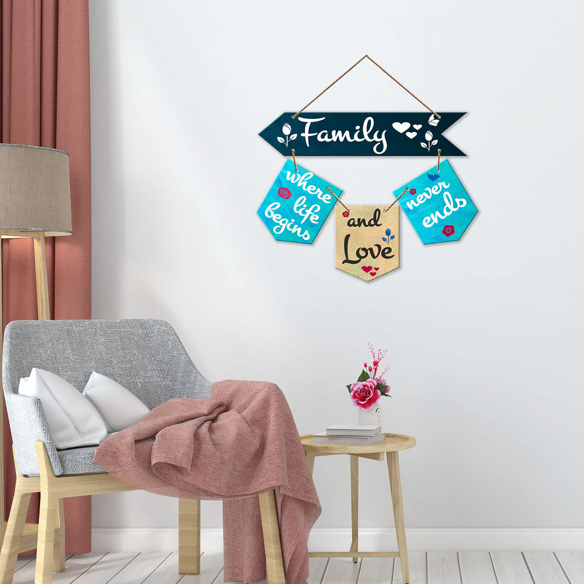 Artvibes Wall Hanging Home Decorative Wall Art for Living room | Bedroom | Gifts | Wall Hanger for Decoration | Modern Decor | Artwork | Wall Sculpture | Signs & PlaquesArt Print (WH_6409NR)