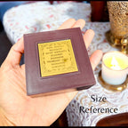 WARMINGO DE Vaishno MATA Pocket Temple Charna Paduka Pindi Swaroop Vaishno Devi | Gold Plated Box God Idol Bhagwan | Religious Gift for Mom & Dad | Diwali Gift Item for Parents (Vaishno MATA)