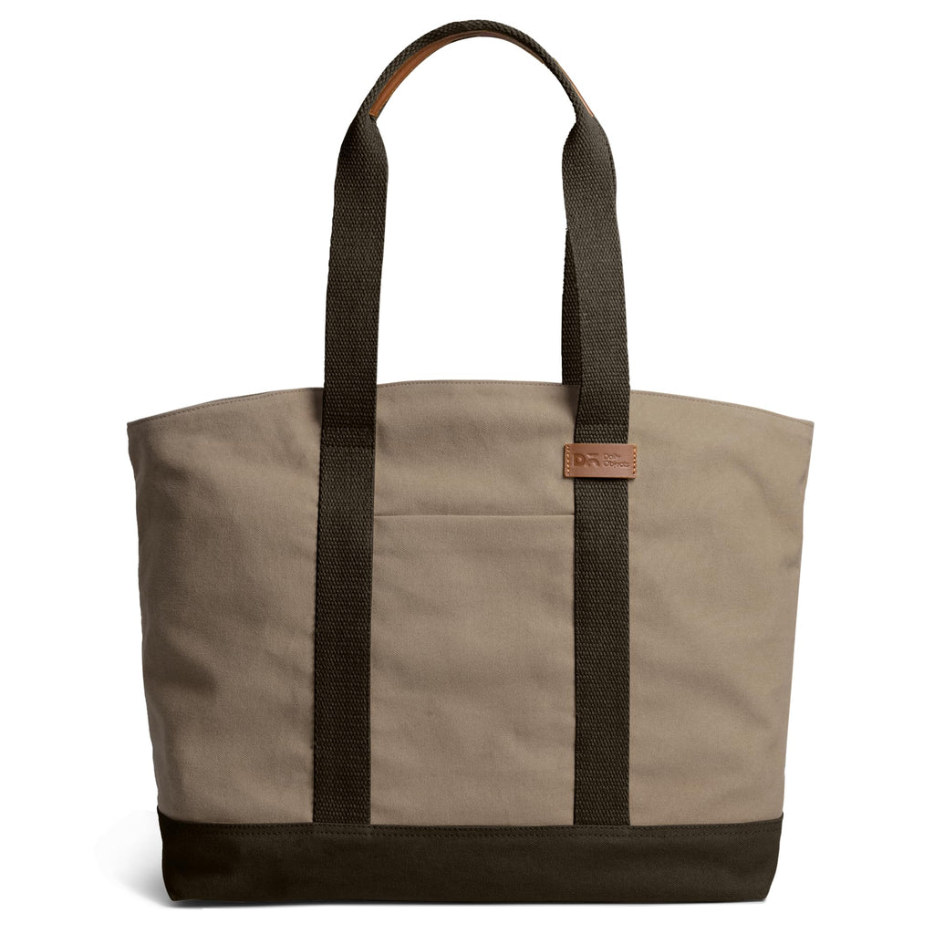 DailyObjects Khaki Beige-Clove Field Tote Bag |Canvas Tote Shoulder Bag Fits upto 14 Laptop for Women and Men Work & Daily Use |Handcrafted from premium cotton canvas perfect for Work & Daily Use