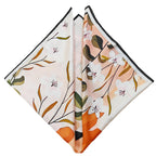 ONE ECHELON Satin Silk Small Neckerchief Square Scarf (Lady in the Sun)
