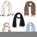 SAHIL SCARF Premium Multicolor Scarf Lightweight & Comfortable for All Seasons Combo of 5 (180x55cm)