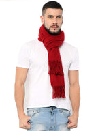 FabSeasons Solid Woolen Winter cashmere Scarf, Scarves, Stoles and Shawl, Size - 70 * 190 cms