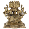 SVARUP Brass Panchmukhi Gayatri MATA Devi Idol Savitri Statue, Home Decor, Savitri, Vedamata Murti,Gold, 5 Inch, 1 Piece