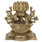 SVARUP Brass Panchmukhi Gayatri MATA Devi Idol Savitri Statue, Home Decor, Savitri, Vedamata Murti,Gold, 5 Inch, 1 Piece