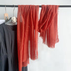 CrossKulture Crinkled PolyCotton Scarf - 180 x 90 cm Stole for Women | PolyCotton Scarf for Summers, Head Cover | Lightweight Scarf for Women (Rust)