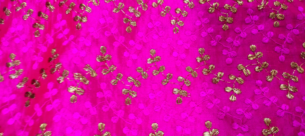 Lakshmi Maa Collection Rumala Double Set with Gajri with 3D Golden Drop Down Design with Golden Outline Gota and Designer 4 PEC