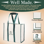 BLACKBOXES Big Eco Cotton Canvas Shopping Bags for Carry Milk Grocery Fruits Vegetable with Reinforced Handles jhola Bag - Kitchen Essential