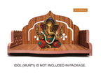 DIVOKAH® Plywood Small Wooden Temple for Home Office and Shop/Sinhasan/Pooja Stand/Hindola (8.5 in * 6 in * 5.5 in) (8 MM Plywood Thickness) (WDN OMASAN)
