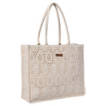 ENSAC Cotton Tote Bag for Women Premium Stylish Handbag for women with Zip Closure Ladies Jacquard Shoulder Bag for Women Girls Handbag Zipper Large Capacity Shoulder Bag for College Office Use
