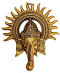 Prince Home Decor & Gifts Multicolour Handmade Decorative Feng Shui Metal Pan Leaf Hanging Metal Ganesh Ji Statue