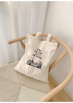 THE UMBRELLA STORE BTS Tote bag, Cotton tote bag with pocket inside (if we live fast let us die young)- Run BTS merch