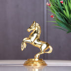 KridayKraft Jumping Horse Metal Statue for Wealth Table Top Figurine for Living Room Bedroom Home Office Animal Decorative Showpiece Feng Shui Vanstu Sculpture for Gift Purpose.