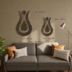 iwa concept Ayatul Kursi Islamic Wall Art Tulip Shaped | Islamic Home Decoration, Islamic Decor, Islamic Art, Islamic Calligraphy, Muslim Gifts (90 x 57 cm | 36 x 22.8 inches, Full Black)