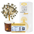 Pyrite Stone Crystal Tree with Original Raw Pyrite