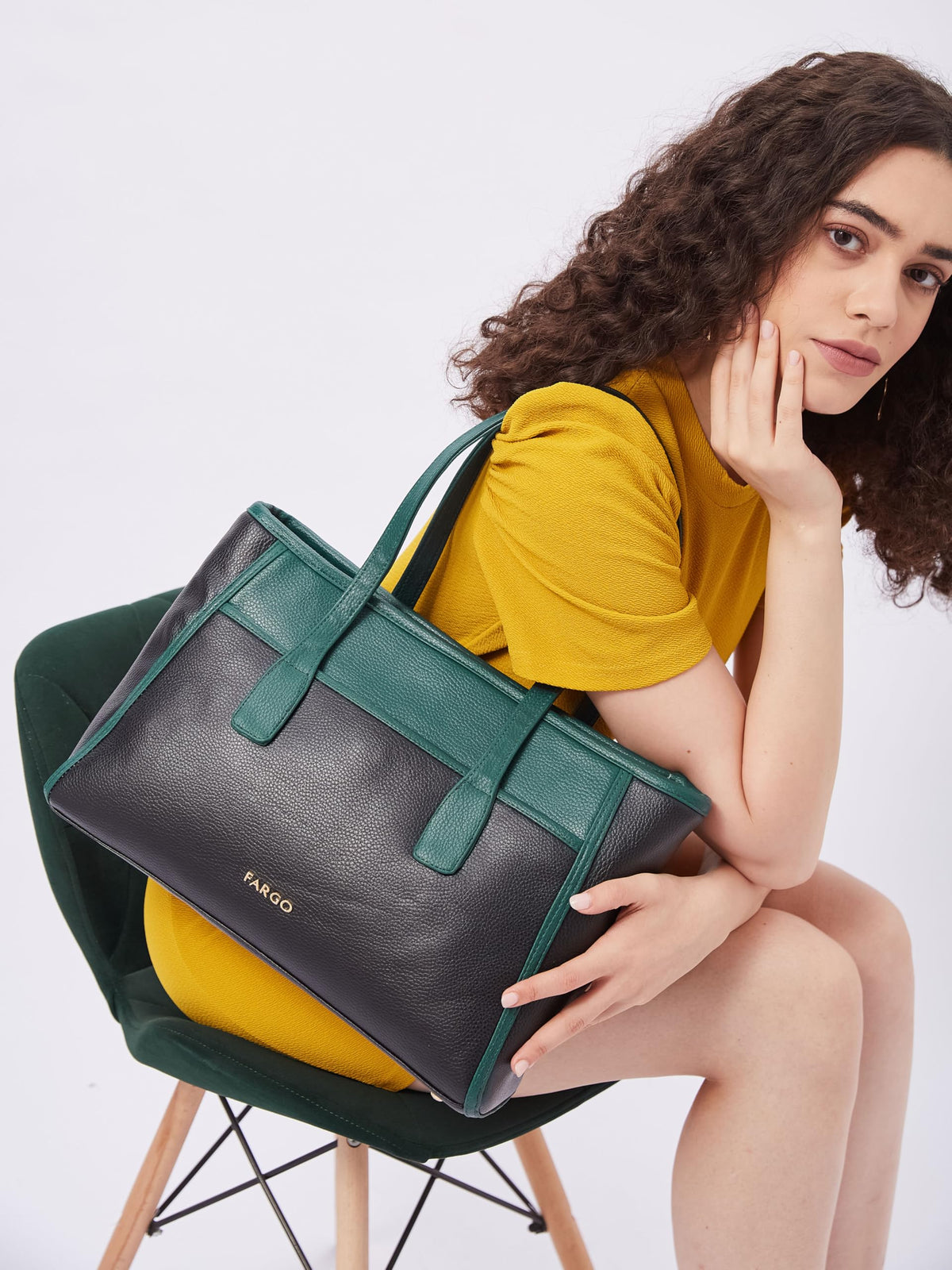 Fargo Urbane Black Tote Bag for Women | Large Vegan Leather Handbag with 16-Inch Laptop Compartment, RFID Pockets, Zip Closure | Stylish Office, Travel Tote | Made in India