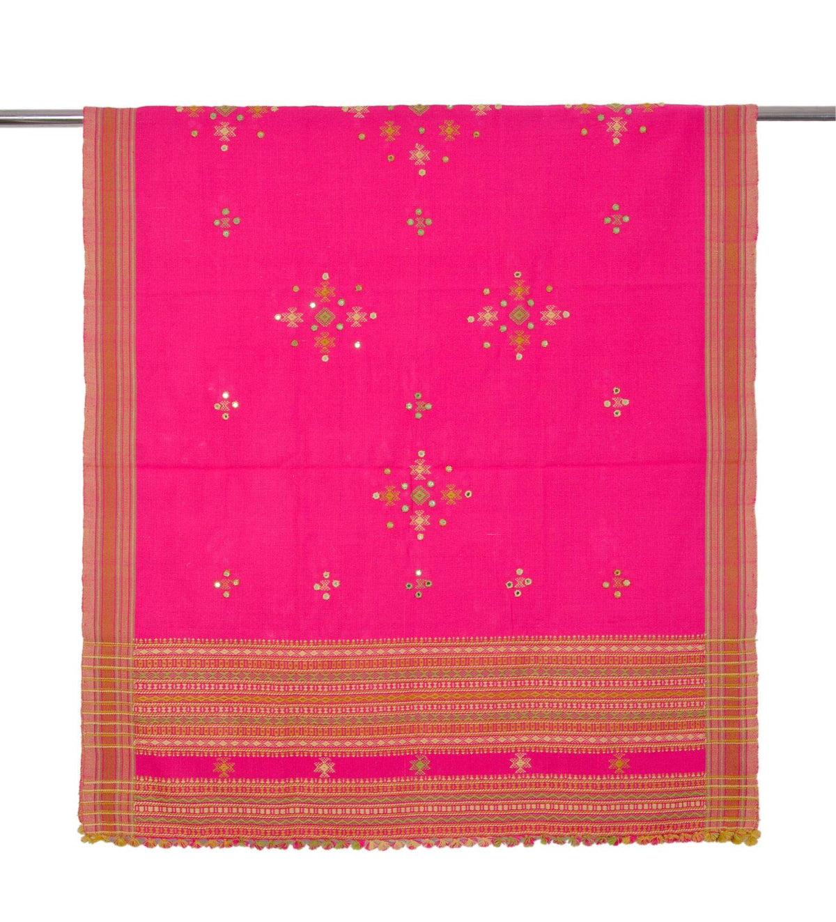 Prijam Women's Shawl (R 43 CHAUMUKH_Rani/Pink_One Size)