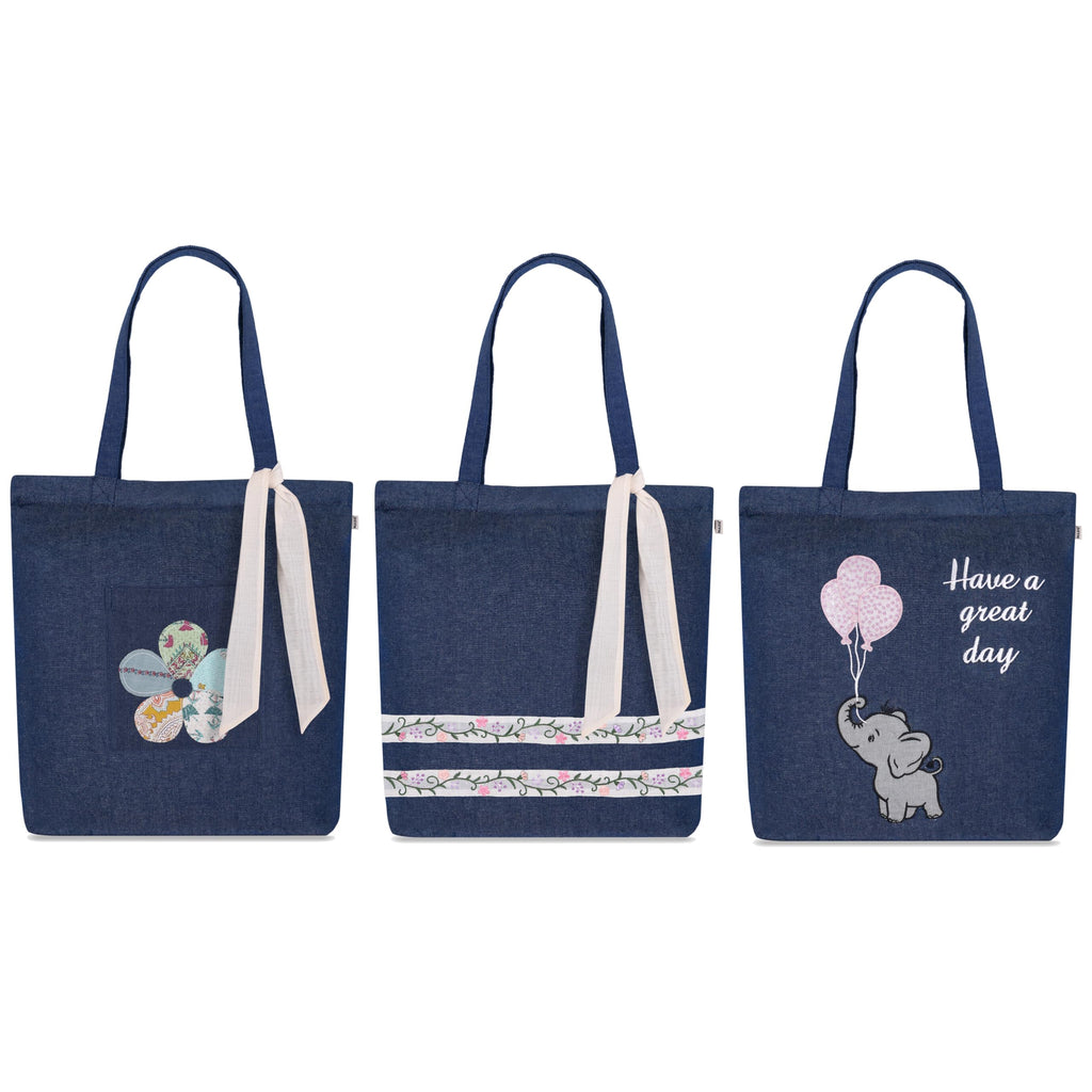 MASQ by Q-One Cute Genes Foldable Reusable Tote Bag for Women with Zip | College Bag for Girls | 100% Organic Canvas Tote for Shopping, Travel & Beach | Multi-Purpose Sturdy Bag with 15kg Capacity