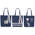 MASQ by Q-One Cute Genes Foldable Reusable Tote Bag for Women with Zip | College Bag for Girls | 100% Organic Canvas Tote for Shopping, Travel & Beach | Multi-Purpose Sturdy Bag with 15kg Capacity
