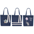 MASQ by Q-One Cute Genes Foldable Reusable Tote Bag for Women with Zip | College Bag for Girls | 100% Organic Canvas Tote for Shopping, Travel & Beach | Multi-Purpose Sturdy Bag with 15kg Capacity
