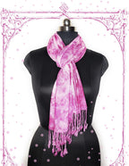 Chandwasia Rayon Shades Shibori Pattern Scarf Stole & Shawl | Viscose Fabric Unisex Accessory for Men and Women | Summer and Winter Wear