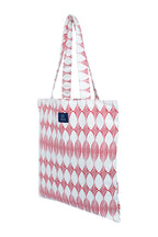 AQVA Printed Soft Cotton Canvas Tote Bag for Women | Trendy Stylish Multipurpose Handbag with Zipper | Shoulder Bag for Shopping, Grocery, Travel, Beach & Work | Ditto, Red