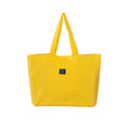 AQVA Cotton Canvas Tote Bag for Women & Girls | Shoulder Bag with Magnetic Button Closure & Solid Colour | Multipurpose Shopping, Travel, Beach, Office Bag | Good Gift Choice for Women (Light Yellow)