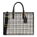 Miraggio Womens Denice Tweed Large Sized Tote Bag With Adjustable & Detachable Sling Strap And Top Handles | Fits Upto 16 Laptop | Tote Bags for Women For Office Use, Work, Tweed White