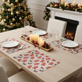 PRAKARTIK BY INDUARTS Dining Table Mats Set of 4 - Gingerbread Man Theme,Digital Print, Washable, Indoor/Outdoor, Heat-Proof, Wipe & Clean (47X33 cm) Cream & Brown Kafalo
